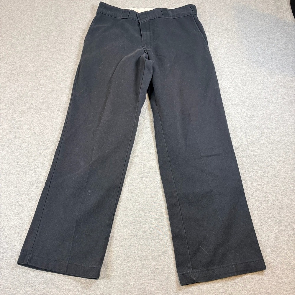 Dickies Flex Work Pants Mens 38 Black Straight Leg Twill